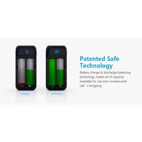 XTAR PB2 - Power bank & chargeur d'accu 2 slots