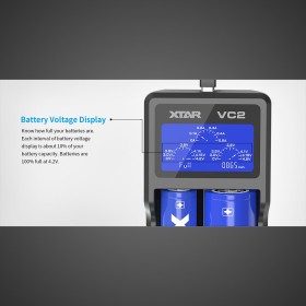 XTAR Light VC2 - Chargeur d'accu 2 slots