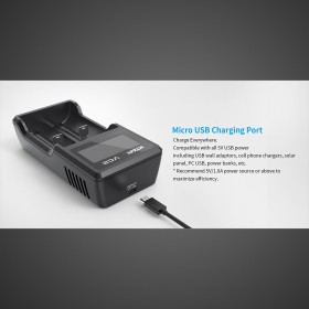 XTAR Light VC2 - Chargeur d'accu 2 slots