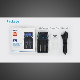 XTAR X2 extended - Chargeur d'accu 2 slots