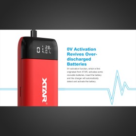 XTAR PB2S - Power bank & chargeur d'accu 2 slots