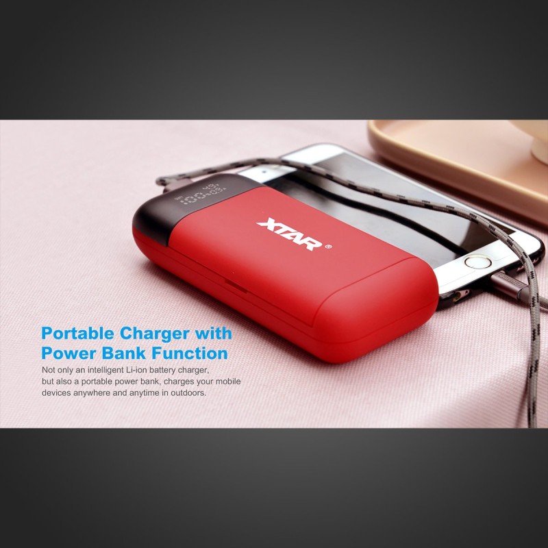 XTAR PB2S - Power bank & chargeur d'accu 2 slots