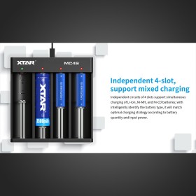 MC4S - Chargeur d'accu 4 slots - XTAR