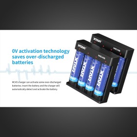 MC4S - Chargeur d'accu 4 slots - XTAR