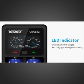 XTAR VC2-SL - Chargeur d'accu 2 slots