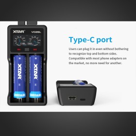 XTAR VC2-SL - Chargeur d'accu 2 slots