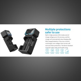 XTAR X2 Light - Chargeur d'accu 2 slots