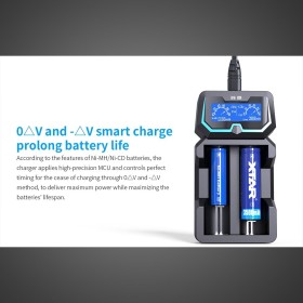 XTAR X2 Light - Chargeur d'accu 2 slots