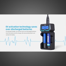 XTAR X2 Light - Chargeur d'accu 2 slots