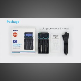 XTAR X2 Light - Chargeur d'accu 2 slots